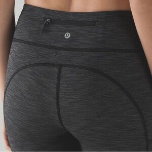 Sz2 Lululemon Speed Tight V Brushed Heathered Black VGUC
